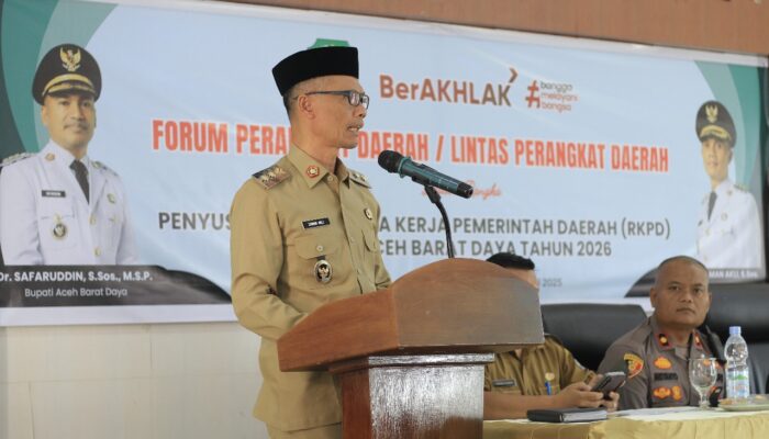 Wabup Abdya Zaman Akhli Buka Forum Penyusunan RKPD