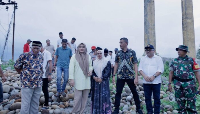 Ketua TP PKK Aceh Tinjau Jembatan Krueng Sawang