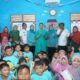 Kahiyang bersama wali kota dan wakil wali kota foto bersama anak-anak PAUD dalam kunjungannya di Kota Binjai. (Waspada/ist)