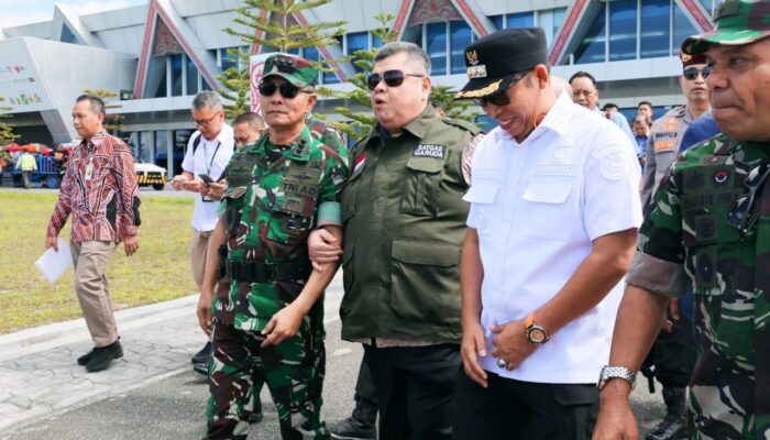 Bupati Taput Sambut Kunjungan Kasum TNI Di Bandara Silangit