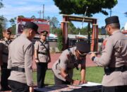 Kapolres Humbahas Pimpin Upacara Sertijab