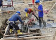 PLN Perkuat Sistem Kelistrikan Medan, Pengecoran Pondasi Shielding Mast GIS Glugur Dimulai