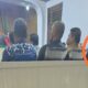 Terdakwa surat palsu Ucok Ibon (kanan ujung) saat menjalani persidangan, kemarin. Waspada/Ist