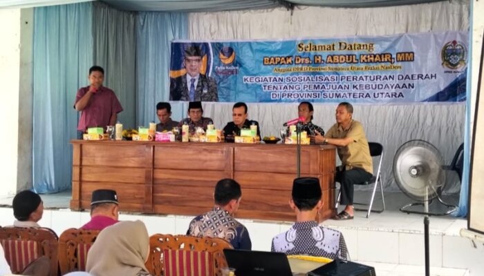 Anggota DPRD Sumut Abdul Khair Sosialisasikan Ranperda Pemajuan Kebudayaan Di Tanjung Pura