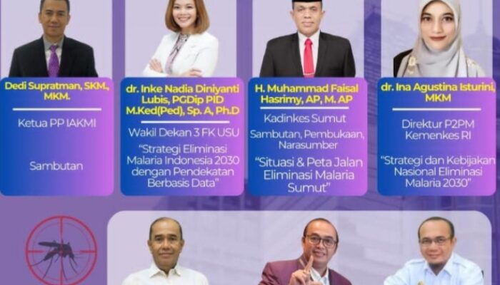 IAKMI Dan Dinkes Sumut Gelar Webinar Bahas Penyakit Malaria