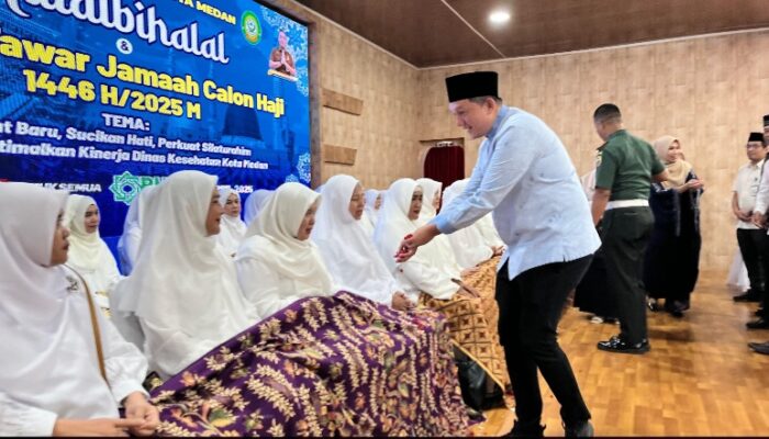 Dinas Kesehatan Medan Gelar Halal Bihalal Dan Tepung Tawar 31 Jamaah Haji