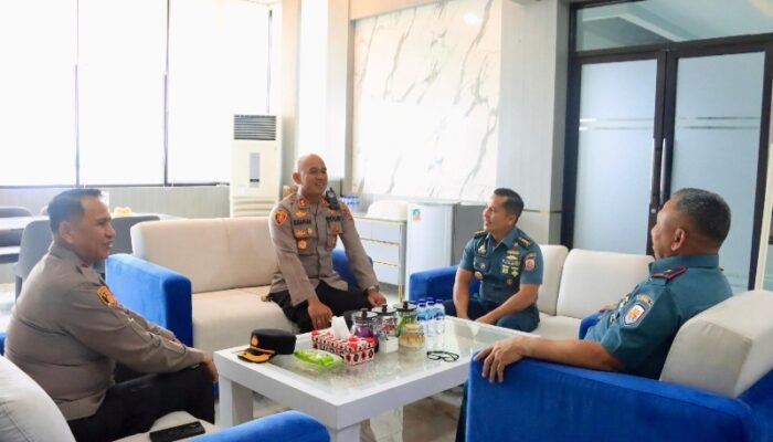 Kapolres Pelabuhan Belawan Kunjungi Mako Lantamal I, Sinergitas Jaga Kamtibmas