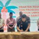 Kegiatan penandatanganan MoU antara SAMADE dengan Rumah BUMN Mandiri dan Bea Cukai, tampak dalam poto Kepala Kantor Bea Cukai Medan Wawan Dharmawan tandatangan MoU disaksikan CEO Rumah Tamadun, Hendra Dermawan. Waspada/Anum Saskia