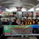 ROMBONGAN jamaah Umrah Syawal Multazam Travel saat berangkat ke Tanah Suci dari Bandara KNIA. Waspada/ist