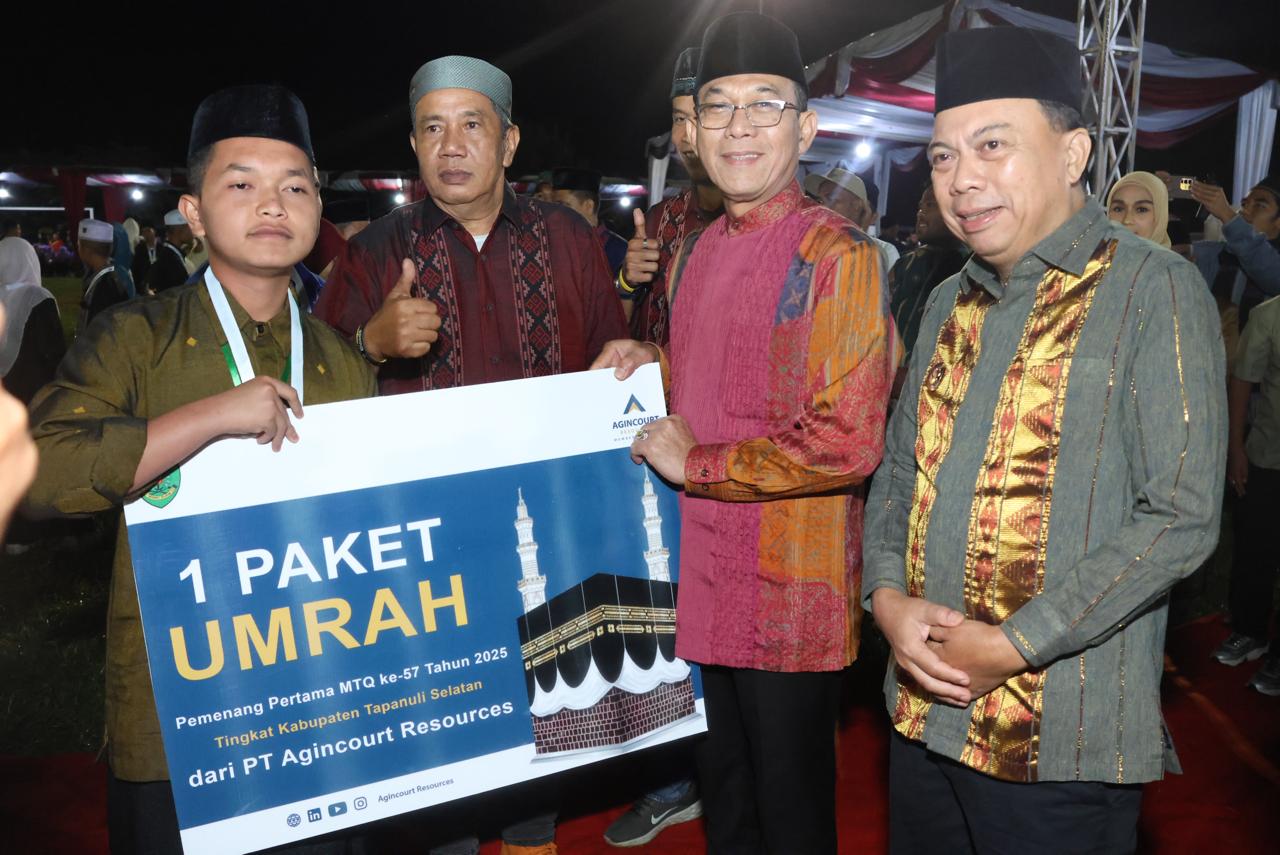 Sayurmatinggu Juara Umum MTQ Ke-57 Tapsel, Lima Hadiah Umrah