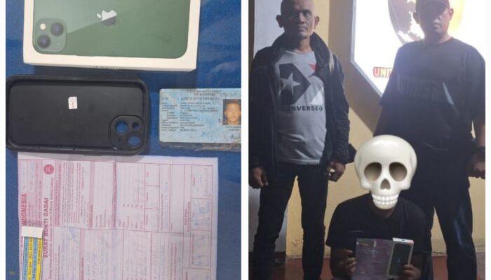 Polres P.Sianțar Ringkus Warga Papua Pencuri HP