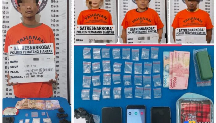 Polres P.Siantar Amankan BD Sabu Dan 3 Pengedar