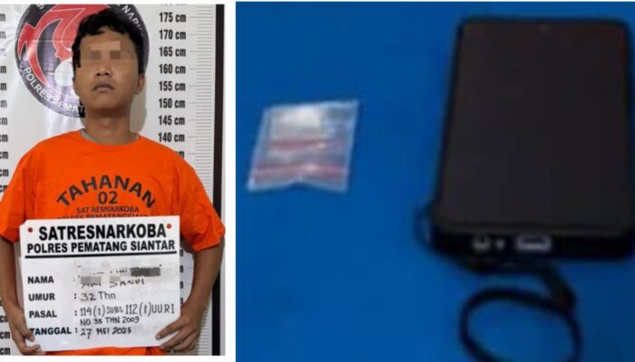 Polres P.Siantar Ringkus Residivis Pengedar Miliki Sabu