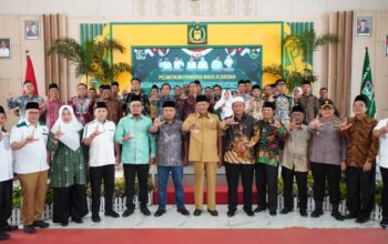 BUPATI Langkat, Syah Afandin, hadiri pelantikan pengurus MD KAHMI dan MD Forhati Kab. Langkat. Waspada/Ist