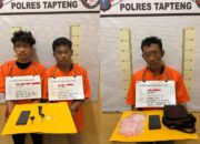 Polres Tapteng Ringkus 3 Terduga Pengedar Sabu Di Pandan dan Tapian Nauli