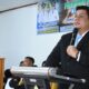Bupati Samosir saat menyampaikan sambutan pada acara Paskah Oikumene. Waspada/Ist