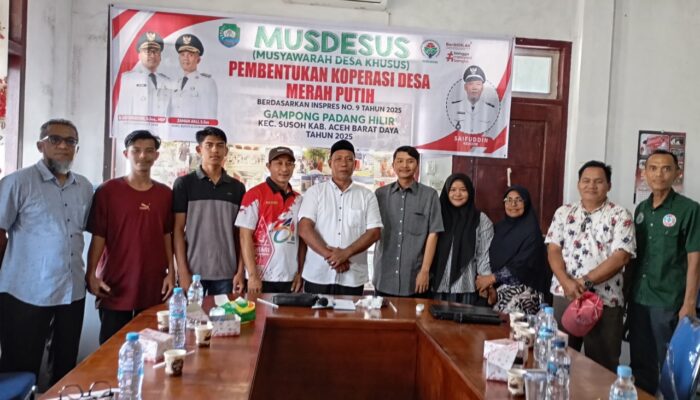 Kopdes Merah Putih Padang Hilir Abdya Terbentuk