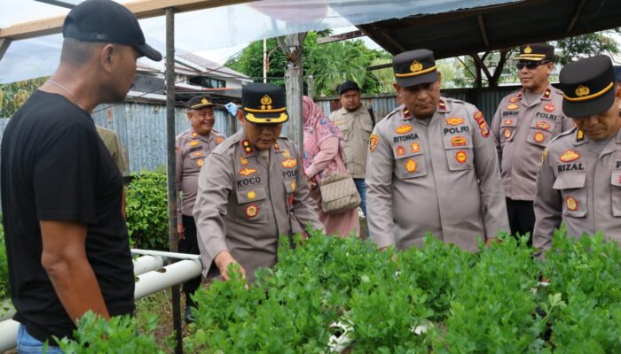 Kapolres Sabang Tinjau Pekarangan Pangan Bergizi Di Kuta Barat