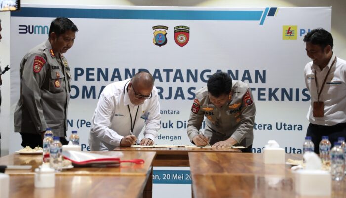 PLN Perkuat Kolaborasi Dengan Poldasu Melalui PKS Pam Obvit