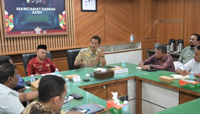 Plt Sekda Aceh Terima Audiensi Bupati Aceh Jaya, Bahas Persiapan PORA XV Tahun 2026