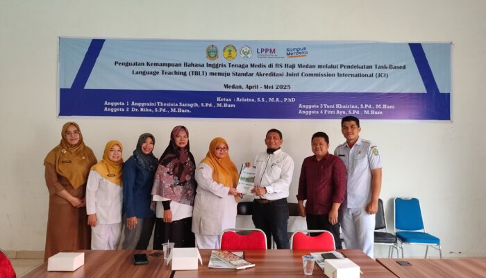 Unimed Gelar Pelatihan Bahasa Inggris Bagi Tenaga Medis Di RS Haji Medan