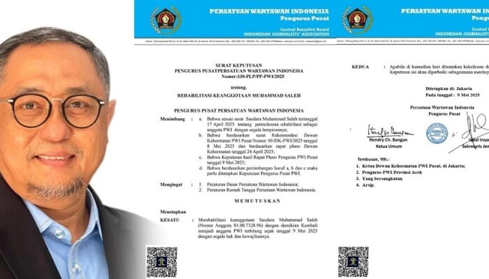 PWI Pulihkan Keanggotaan Muhammad Saleh Setelah Satu Dekade