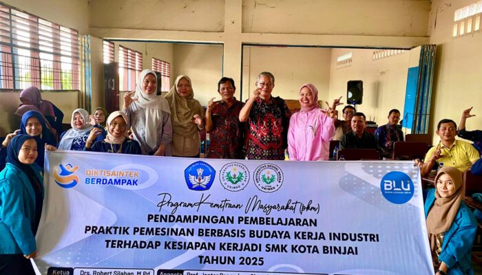 Dosen Unimed Dampingi Pembelajaran Pemesinan Berbasis Budaya Kerja Industri