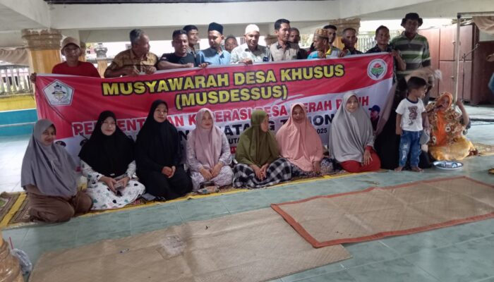 Warga Matang Tunong Pilih Pengurus Koperasi Merah Putih