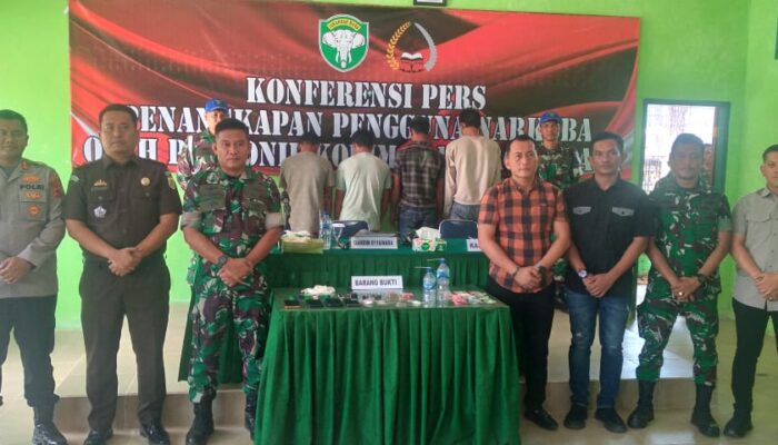 Diduga Pakai Sabu, 4 Pria Ditangkap Inteldim 0116/Nagan Raya