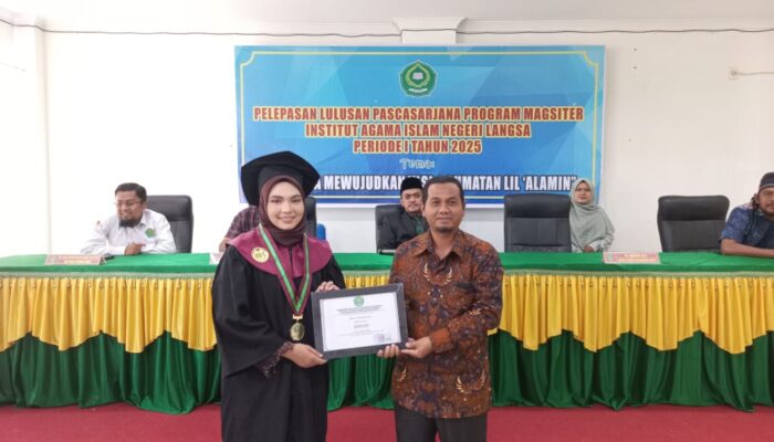 Khairun Nisa, Lulusan Terbaik Pascasarjana IAIN Langsa Dengan Tesis Berbahasa Arab