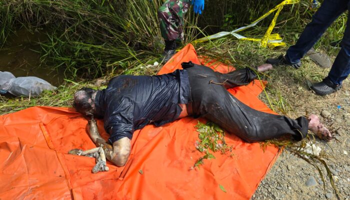 Mayat Laki-laki Ditemukan Di Parit Perkebunan Gebang 