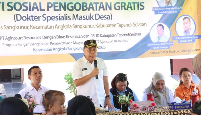 Sinergi Tambang Emas Martabe, Wabup Tapsel Buka Pelayanan Kesehatan Gratis