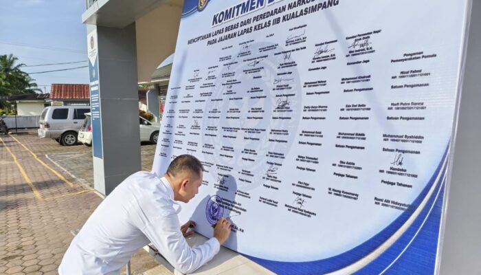 Lapas Kualasimpang Berkomitmen Bebas Narkoba Dan Handphone