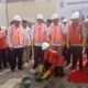 SEKRETARIS DPP PKS BPW Sumbagut, Irfan Aulia MPSi, bersiap meletakkan batu pertama pembangunan kembali kantor pusat DPW PKS Sumut yang berlokasi di Jalan Kenanga Raya, Medan Selayang, Kamis (1/5). Waspada/partono budy
