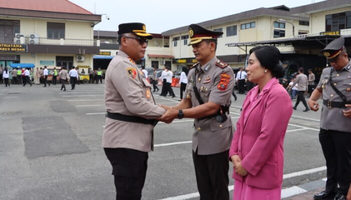 Sertijab Sejumlah Perwira Dan Kapolsek, Kapolrestabes Medan Gelorakan Kerja Sama Semua Pihak