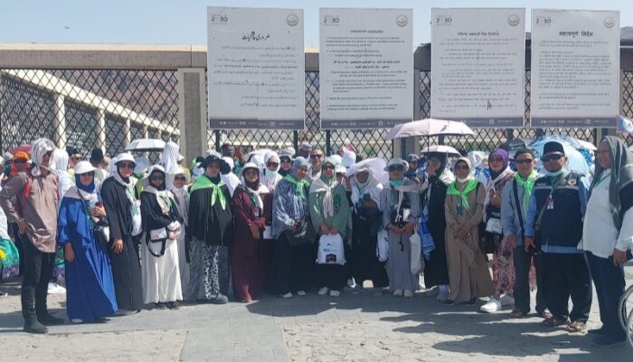 Nikmati Layanan Gratis Maktab Calhaj Kloter 9 KNO Kunjungi Masjid Quba