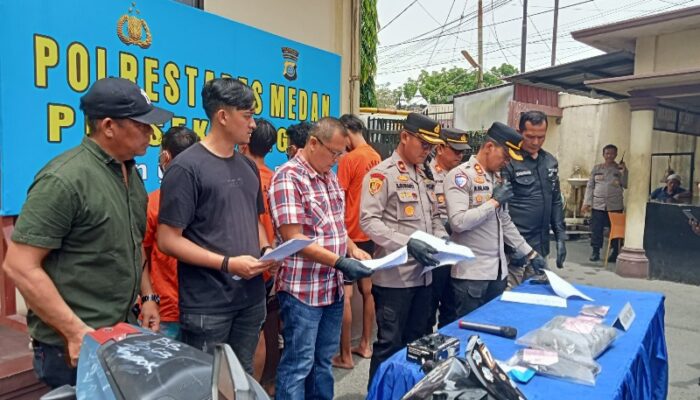 Polsek Sunggal Tembak 4 Pelaku Curanmor