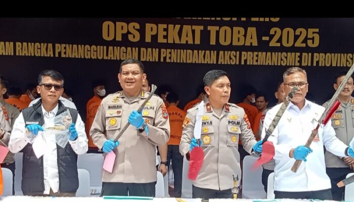 Polda Sumut Amankan 1.130 Preman Selama Ops Pekat Toba 2025