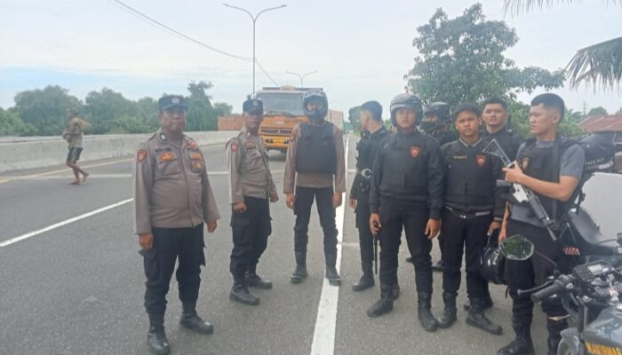 Cegah Premanisme, Polsek Belawan Dan Dit Samapta Polda Sumut Patroli Di Jalan Tol Kampung Kurnia