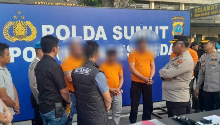 Polrestabes Medan Ringkus 4 Preman Berkedok Debt Collector