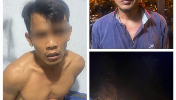 Polsek Sunggal Bakar Sarang Narkoba Di Desa Paya Geli