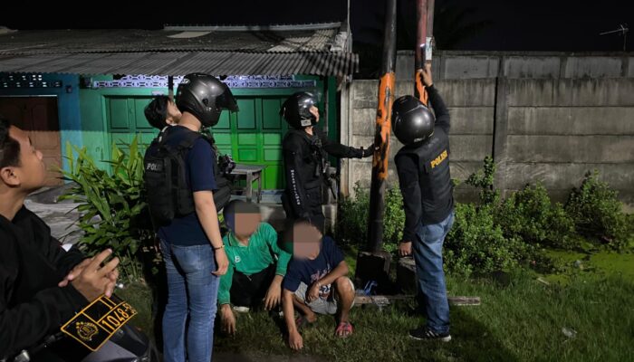 Tim Macan Polres Pelabuhan Belawan Tangkap Dua ‘Rayap Besi’ Di Jl. KL Yos Sudarso