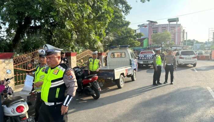 Polres Binjai Sita 20 Motor Modifikasi Knalpot Brong