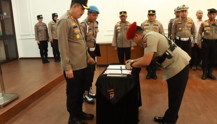 Sertijab Kasat Reskrim Polres Binjai, AKP Hizkia Yosia Cladius Peter Siagian Pejabat Baru