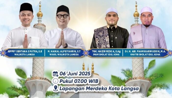 Abi Fahmikarimuddin, Khatib Shalat Idul Adha Di Lapangan Merdeka Langsa