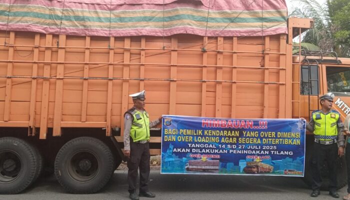 Polres Binjai Sosialisasikan Program Zero Over Dimension Dan Over Loading