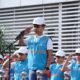 General Manager PLN UID Sumatera Utara, Ahmad Syauki saat memimpin pelaksanaan Apel Siaga Kelistrikan di PLN UID Sumatera Utara yang tersambung secara daring dengan seluruh PLN se Indonesia (5/6)