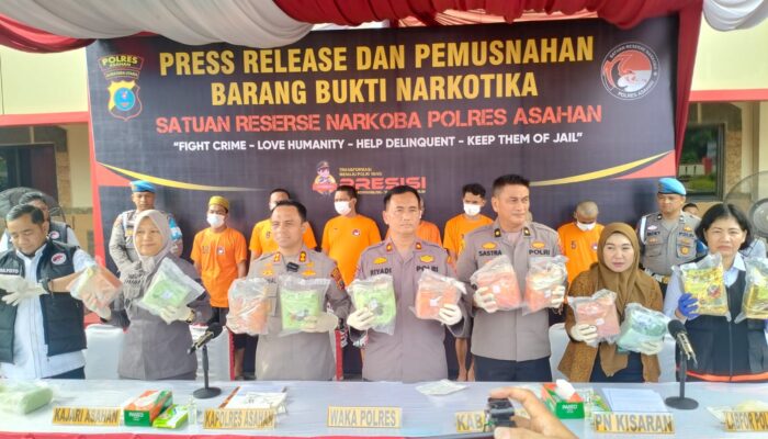 Polres Asahan Gagalkan Penyelundupan 40 Kg Sabu