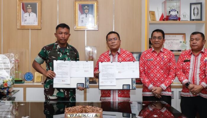 Wali Kota Pematangsiantar Dan Dandim 0207/Simalungun Tandatangani Nota Kesepakatan Karya Bakti TNI