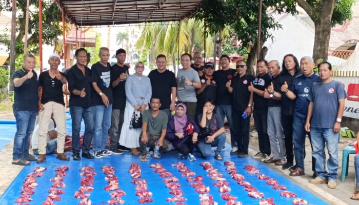 Ladon Club Indonesia Sembelih 5 Lembu Dan 2 Kambing, Bagikan Daging Ke 600 Orang